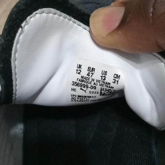 Puma Black and White Retro Sneakers with Suede Upper Super Liga - Picture 6 of 7